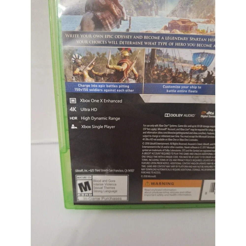 Ubisoft Assassin's Creed Odyssey Xbox One 4K HDR Xbox One X Enhanced M 2018